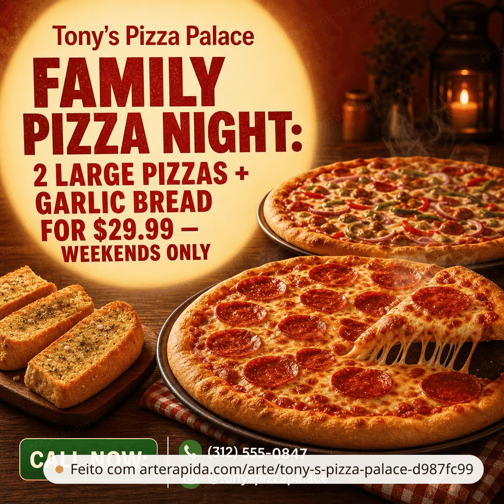 Tony's Pizza Palace — Restaurant · ArtRapid