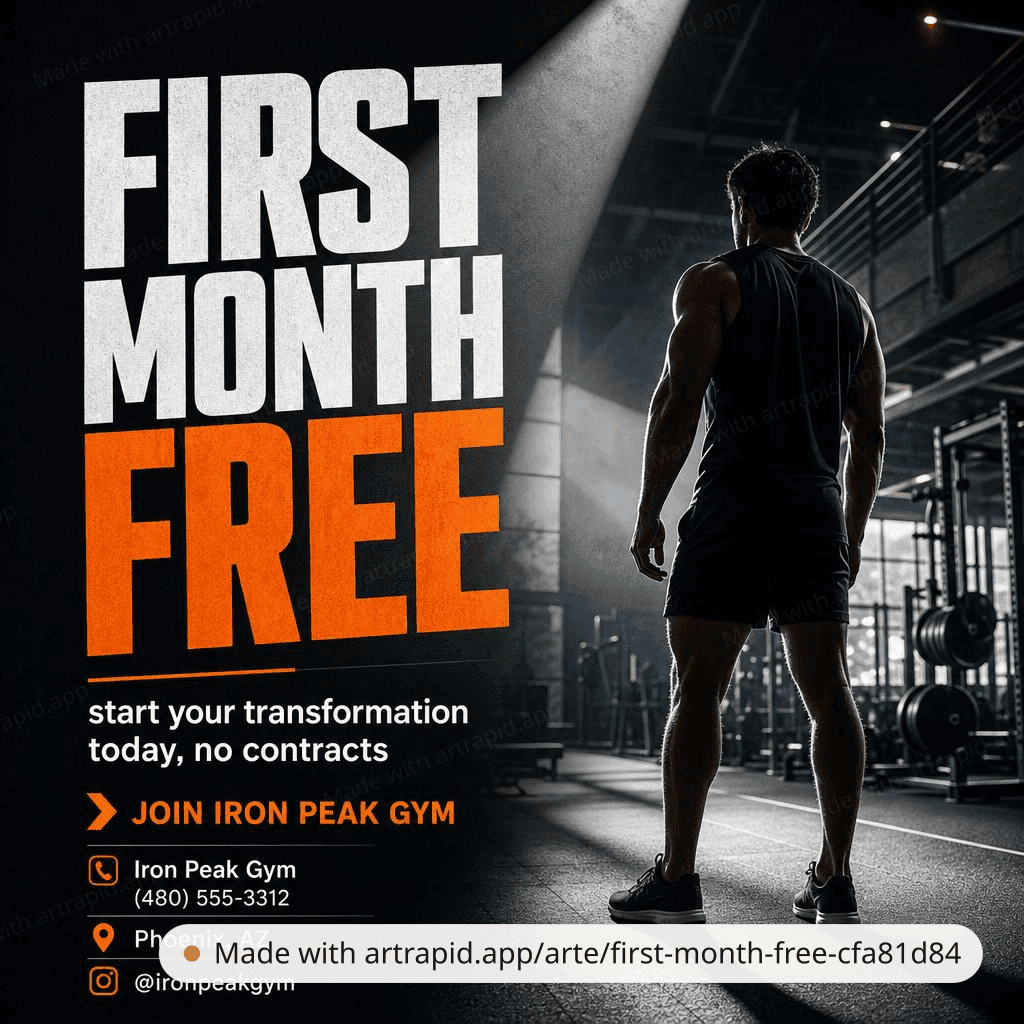 First month free — Fitness · ArtRapid